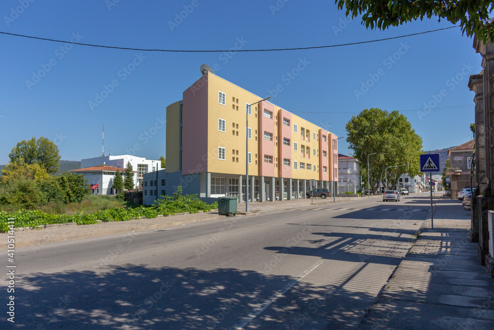 Chaves, Portugal - September 6, 2020: The Engenheiro Duarte Pacheco Avenue in Chaves.