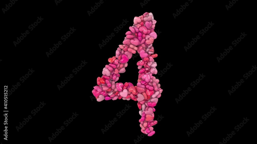 Animated Valentine Letters Formed Out Of Dynamic Pink Heart Particles 4 Animated Valentine Letters Formed Out Of Dynamic Pink Heart Particles 4