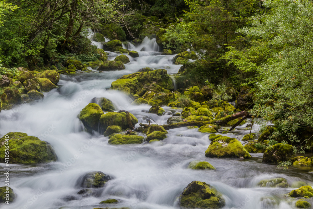 Fototapeta premium Gljun stream near Bovec village, Slovenia