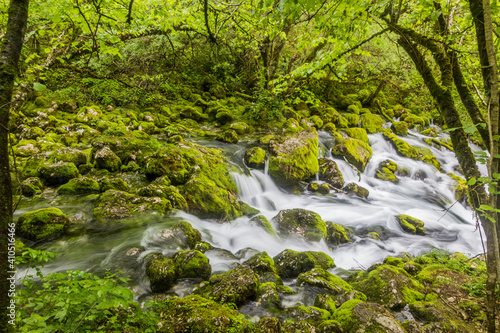 Gljun stream source near Bovec village, Slovenia