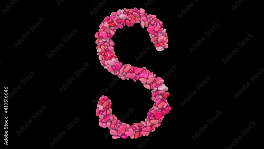 Animated Valentine Letters Formed Out Of Dynamic Pink Heart Particles S Animated Valentine Letters Formed Out Of Dynamic Pink Heart Particles S
