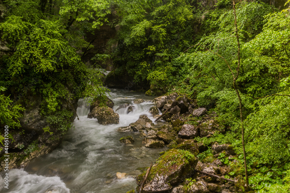 View of Tolmin Gorges (Tolminska Korita), Slovenia View of Tolmin Gorges (Tolminska Korita), Slovenia