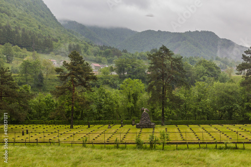 Military cemetery at Loce near Tolmin town, Slovenia