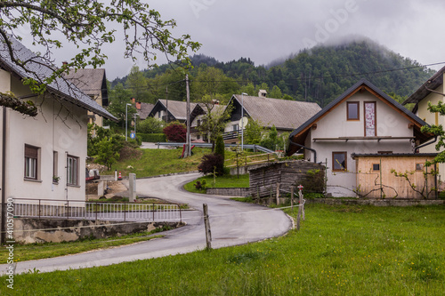 View of Podhom village near Bled, Slovenia