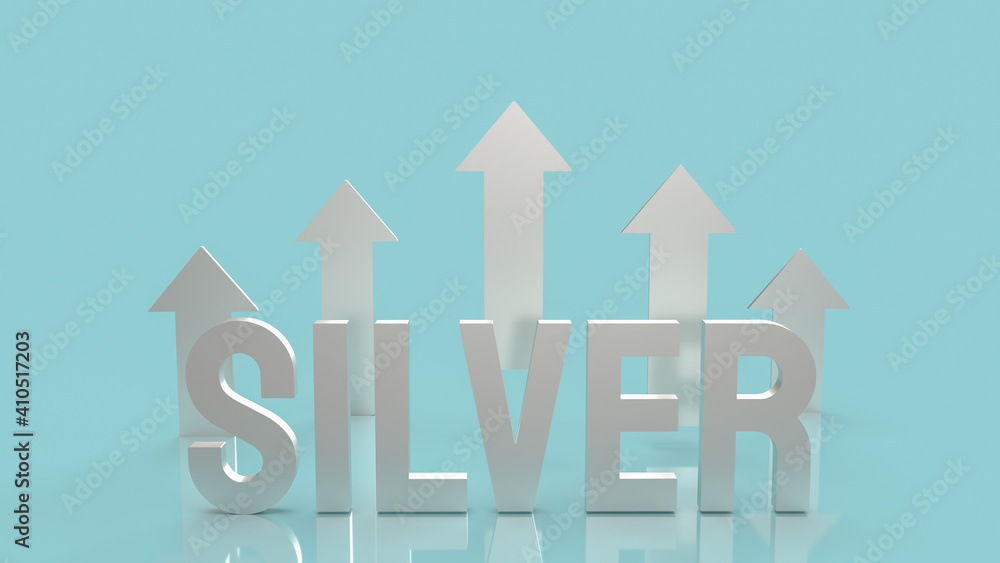 The silver text for background business content 3d rendering The silver text for background business content 3d rendering