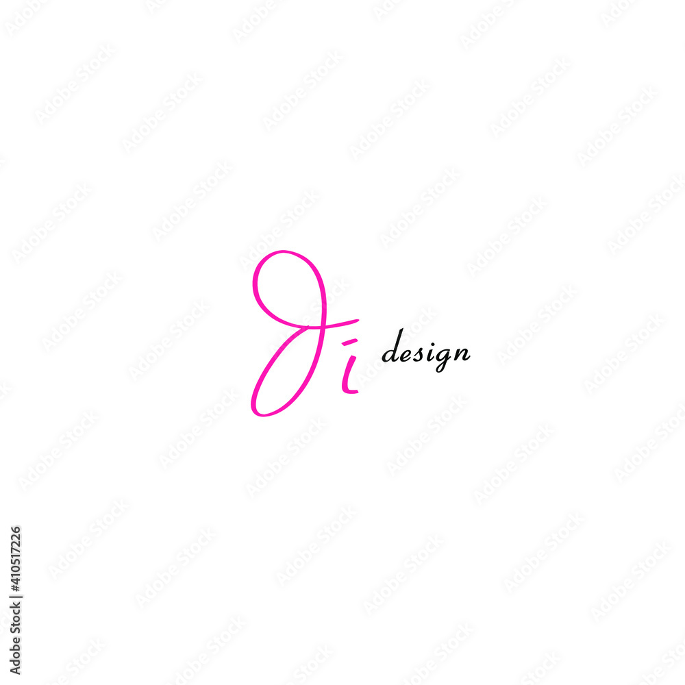 DI initial handwritten calligraphy, for monogram and logo DI initial handwritten calligraphy, for monogram and logo