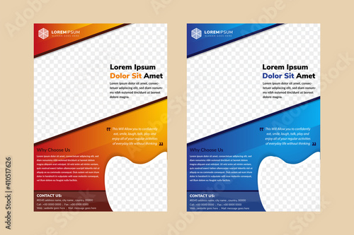 Flyer for Health and Medical concept. Hygiene template of flyer, magazine, posters, book cover, banners. Clinic background. Layout dentistry illustrations modern pages. gradient orange and blue