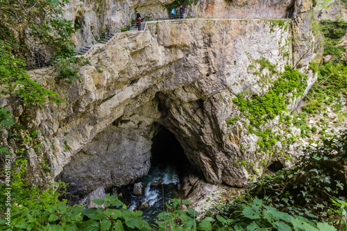 SKOCJANSKE JAME, SLOVENIA - MAY 16, 2019: Hiking path near Skocjanske jame (Skocjan Caves), Slovenia