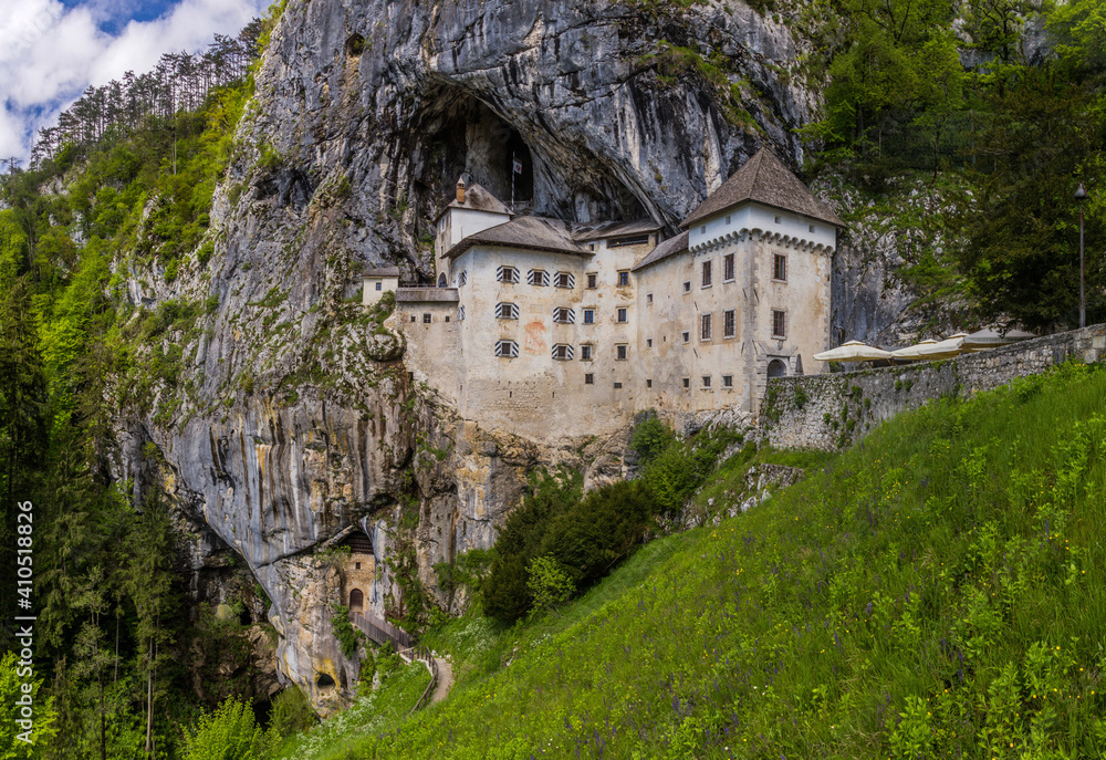 View of Predjama castle, Slovenia