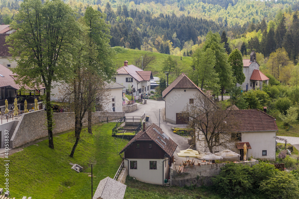 View of Predjama village, Slovenia