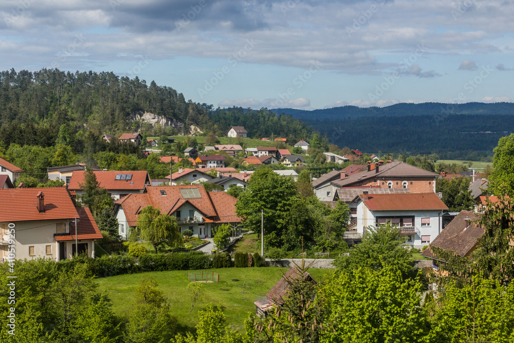 View of Planina village near Postojna, Slovenia
