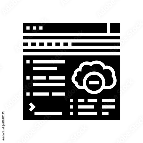 online access to cloud, or hacking account glyph icon vector. online access to cloud, or hacking account sign. isolated contour symbol black illustration