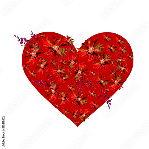 Romantic floral background, Happy Valentine's Day