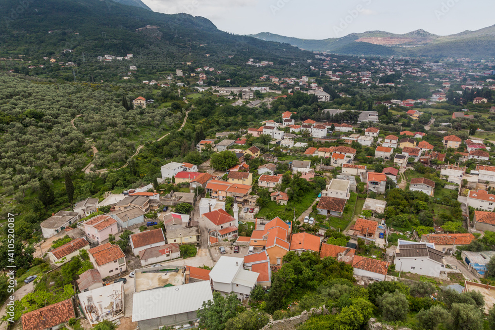 Aerial view of Bar, Montenegro