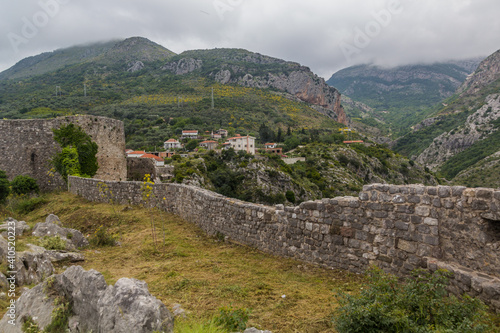 Walls of an ancient settlement Stari Bar, Montenegro
