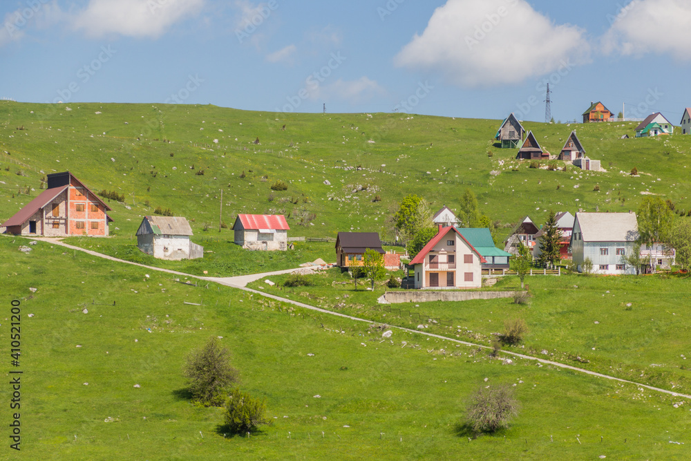 Houses of Zabljak village, Montenegro.