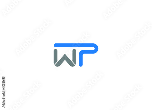 wp logo design vector icon template with white background
