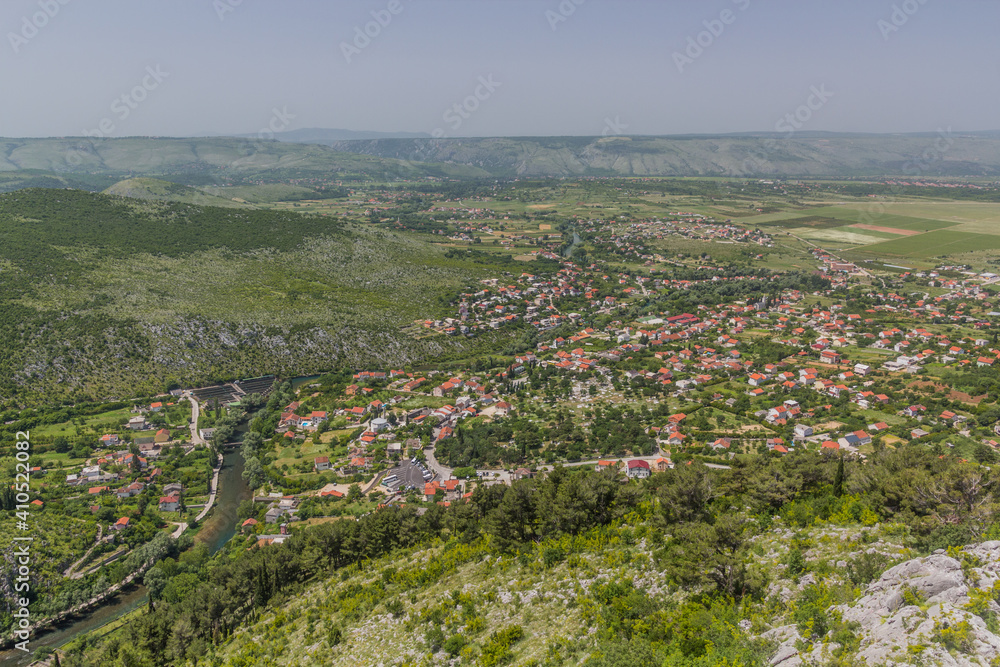 Aerial view of Blagaj near Mostar, Bosnia and Herzegovina Aerial view of Blagaj near Mostar, Bosnia and Herzegovina