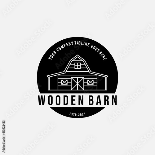 barn wood logo vector illustration design graphic