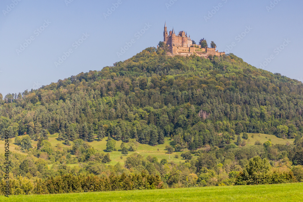 Hohenzollern Castle in the state of Baden-Wuerttemberg, Germany