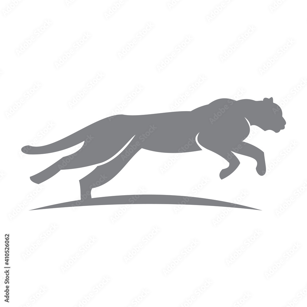 Cheetah template illustration Wild cat emblem design editable for your business