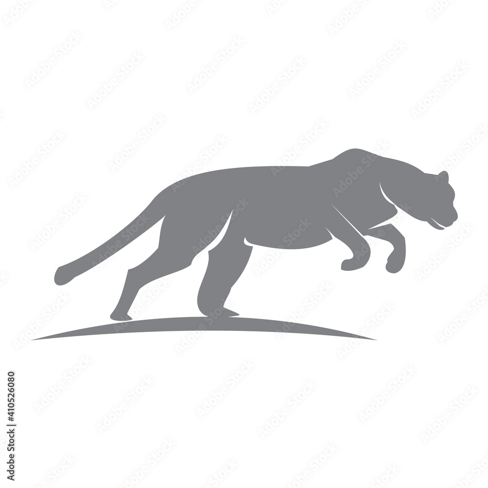Cheetah template illustration Wild cat emblem design editable for your business