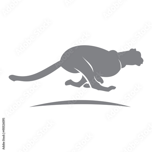 Cheetah template illustration Wild cat emblem design editable for your business