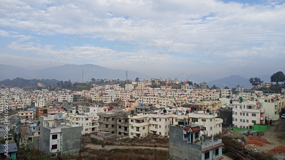 panorama of the city,  kathmandu nepal city