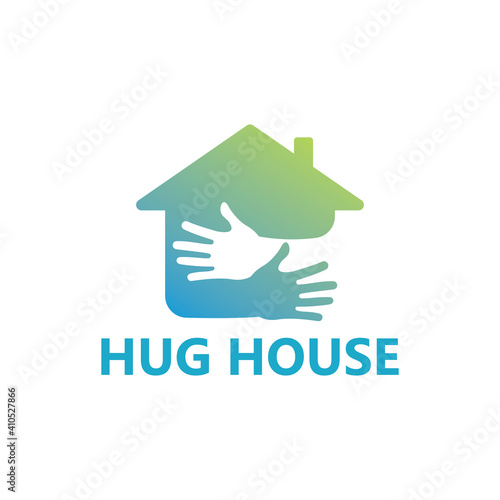 Hug house logo template design