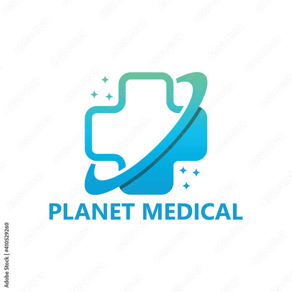 Planet medical logo template design Planet medical logo template design