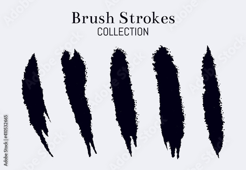 Abstract brush strokes collection