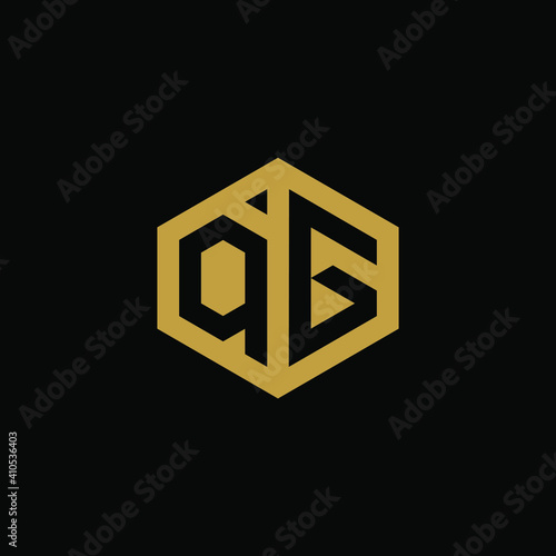 Initial letter QG hexagon logo design vector Free Download Initial letter QG hexagon logo design vector - GFXLoad