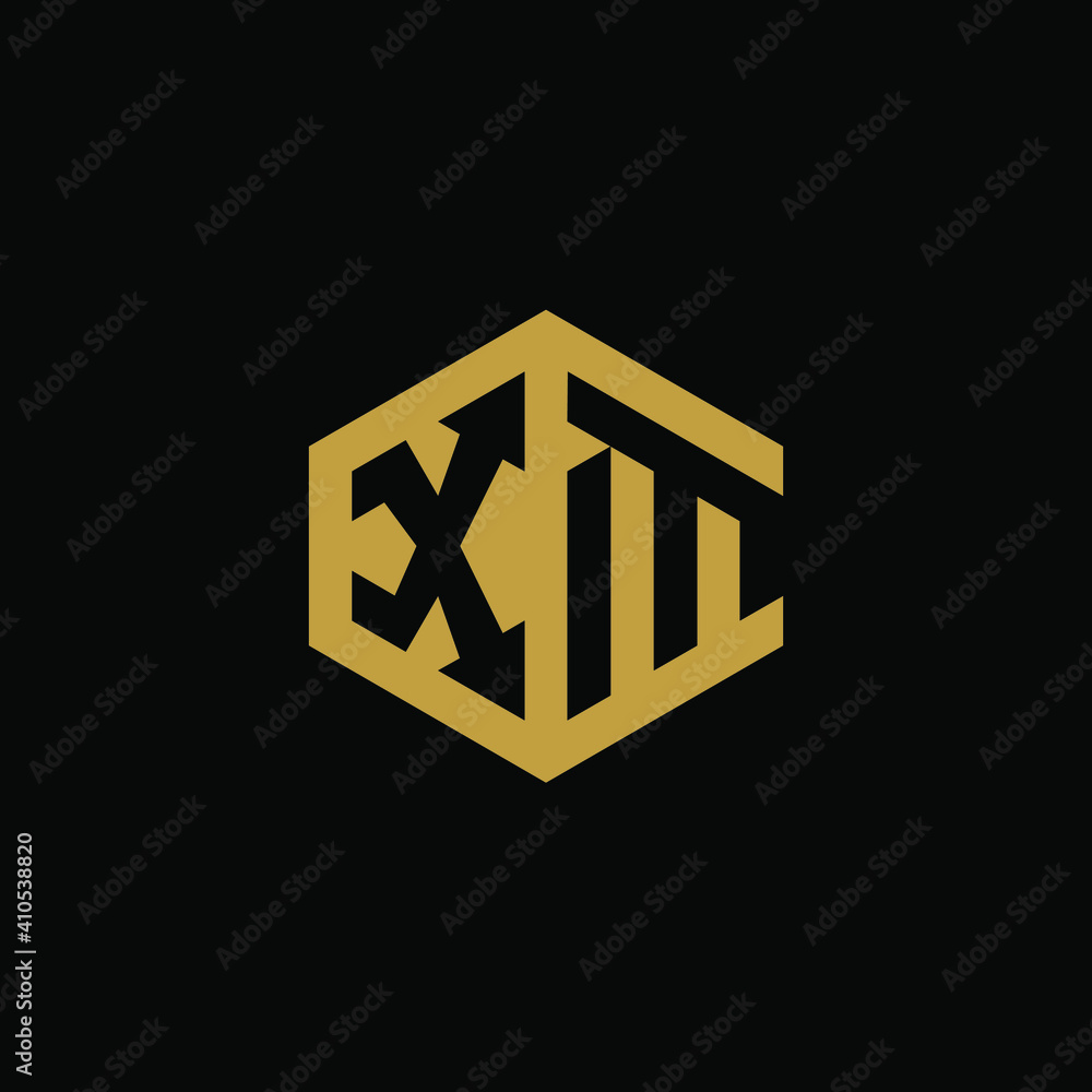 Initial letter XM hexagon logo design vector Initial letter XM hexagon logo design vector