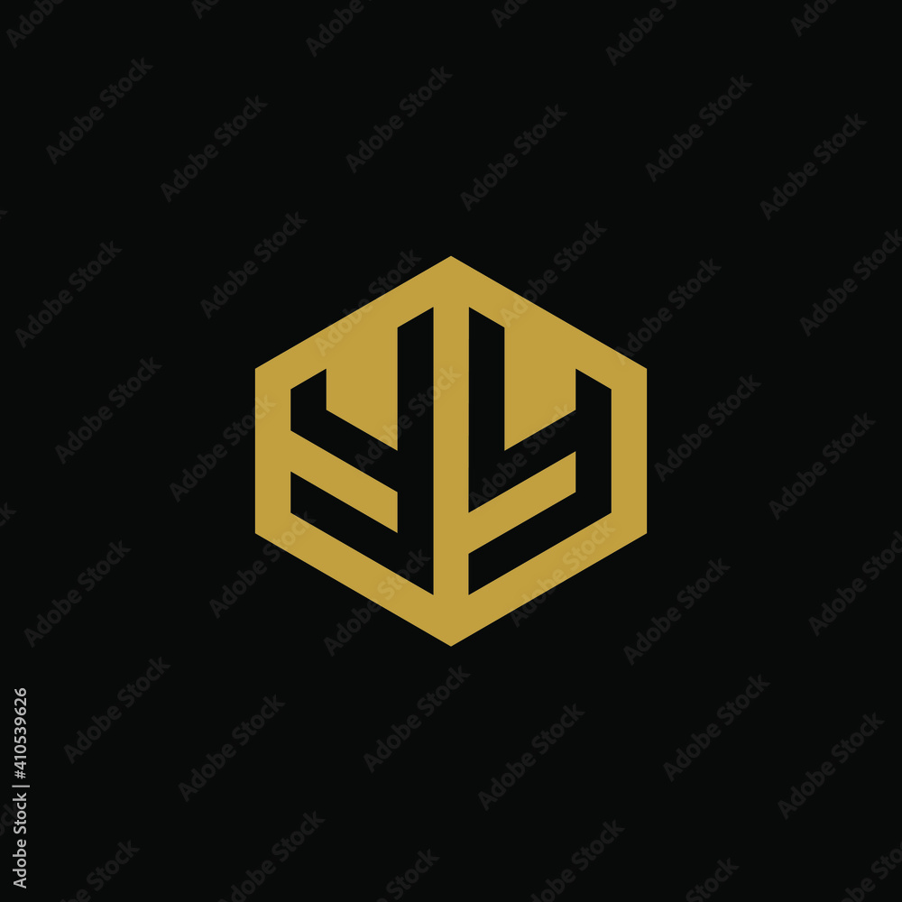 Initial letter YY hexagon logo design vector Initial letter YY hexagon logo design vector