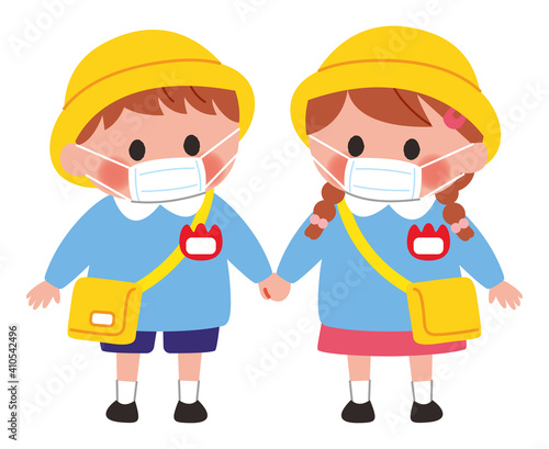 幼稚園児　マスク　イラスト