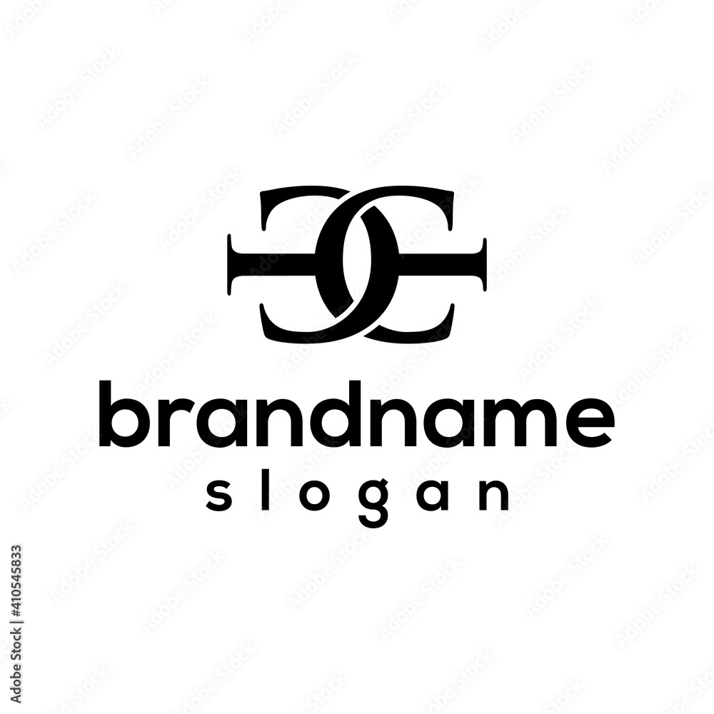 Obraz premium Modern vector graphic for CC or EE logo, perfect for any company or business icon.