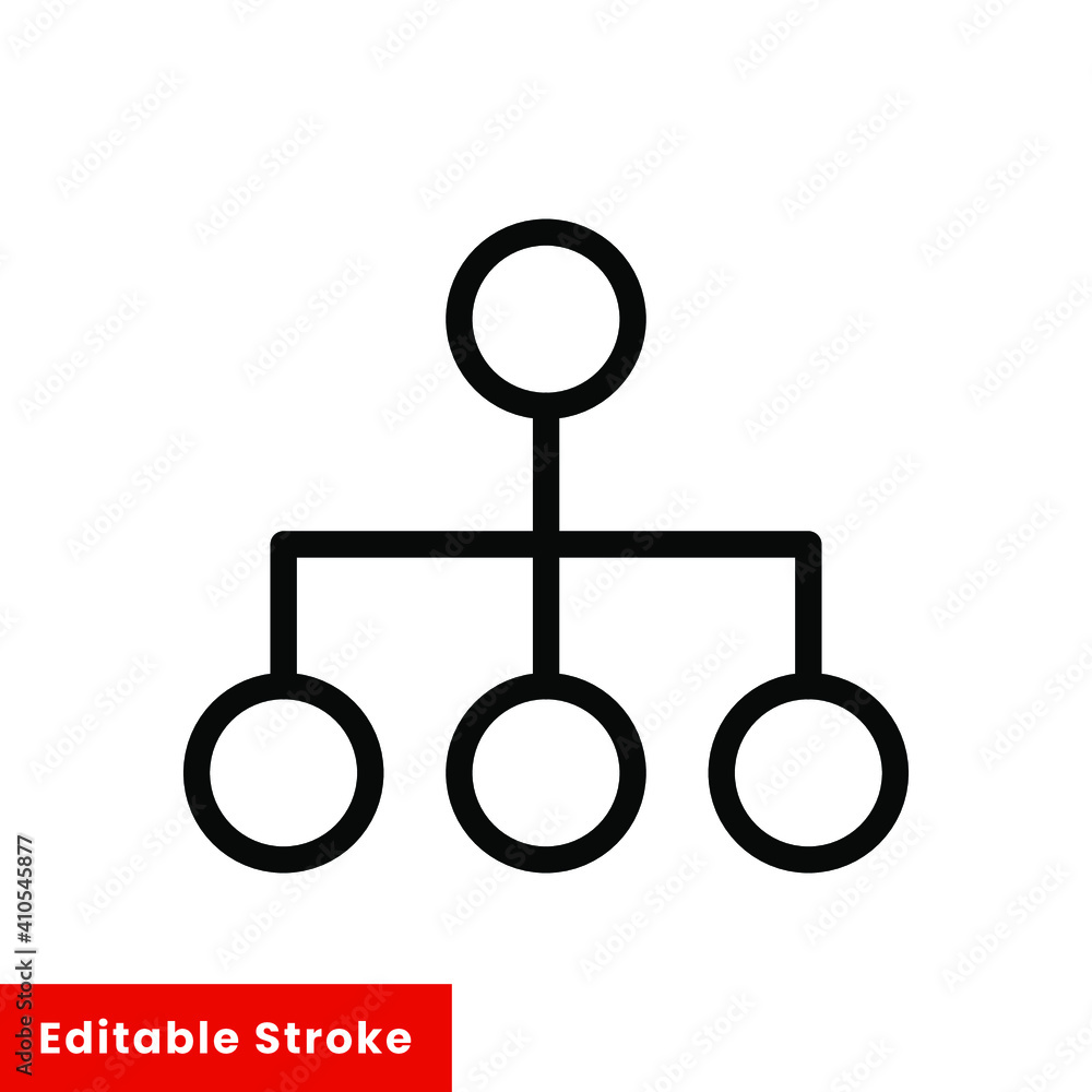 Business and commerce line icon. Organization diagram outline style for web and app. Vector illustration on a white background. Editable stroke EPS 10 Business and commerce line icon. Organization diagram outline style for web and app. Vector illustration on a white background. Editable stroke EPS 10