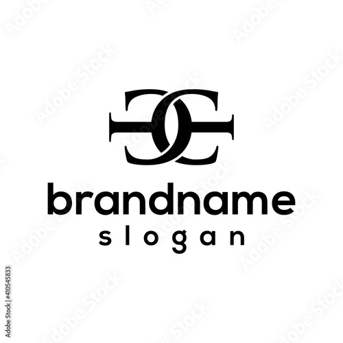 Modern vector graphic for CC or EE logo, perfect for any company or business icon.