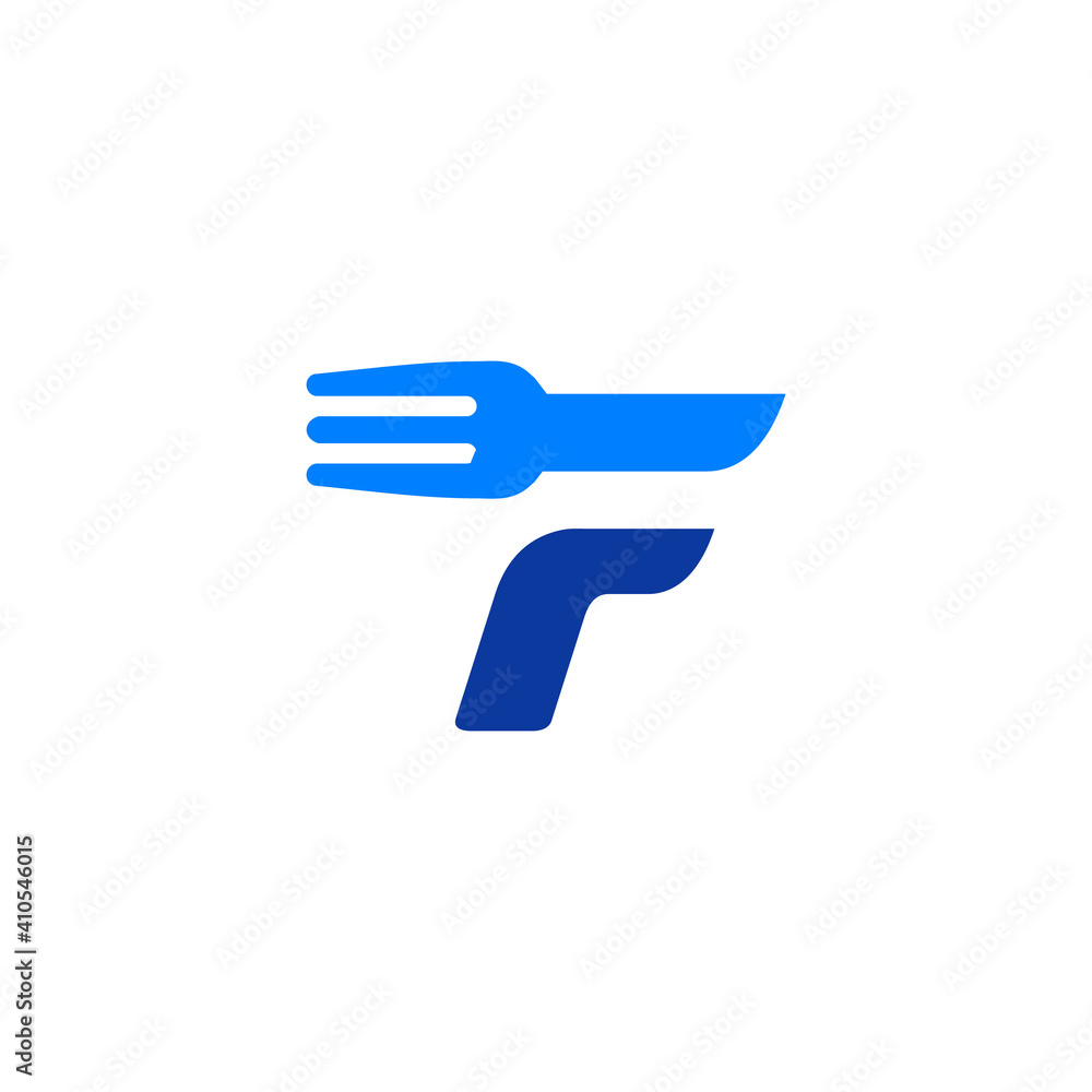Letter F For Food Logo Design Letter F For Food Logo Design