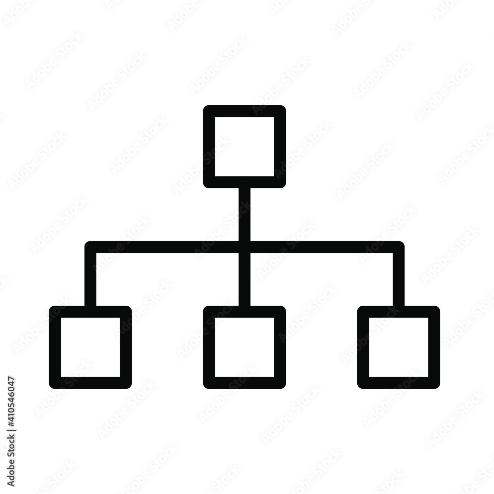Business and commerce line icon. Organization diagram outline style for web and app. Vector illustration on a white background. Isolated EPS 10 Business and commerce line icon. Organization diagram outline style for web and app. Vector illustration on a white background. Isolated EPS 10