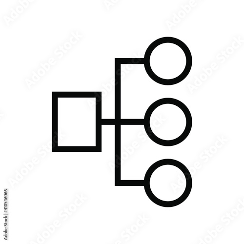 Business and commerce line icon. Organization diagram outline style for web and app. Vector illustration on a white background. Isolated EPS 10
