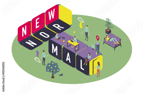 Isometric illust_New Normal 2_1