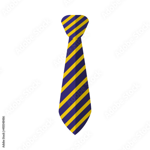 striped tie icon, colorful design