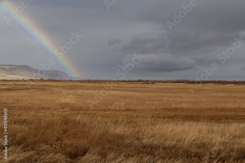 Malhuer Wildlife Refuge, Oregon, open field with rainbow © David