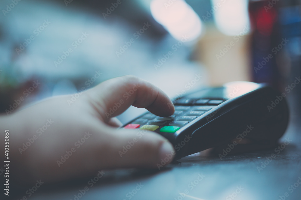 Close up credit card payment Close up credit card payment