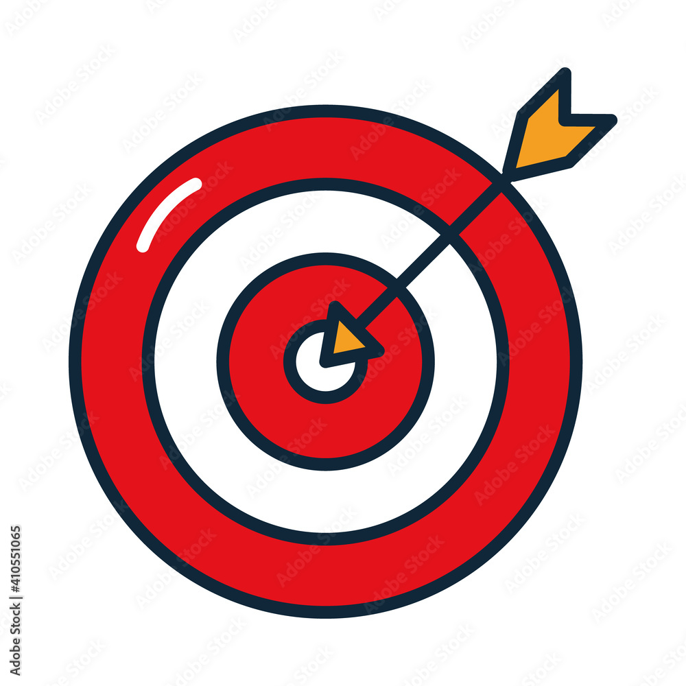 arrow and target icon, line and fill style arrow and target icon, line and fill style