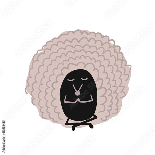Hedgehog doing Yoga. Funny character for your design