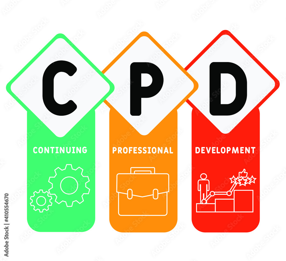 CPD - Continuing Professional Development acronym. business concept  background. vector illustration concept with keywords and icons. lettering  illustration with icons for web banner, flyer, landing Stock-Vektorgrafik |  Adobe Stock