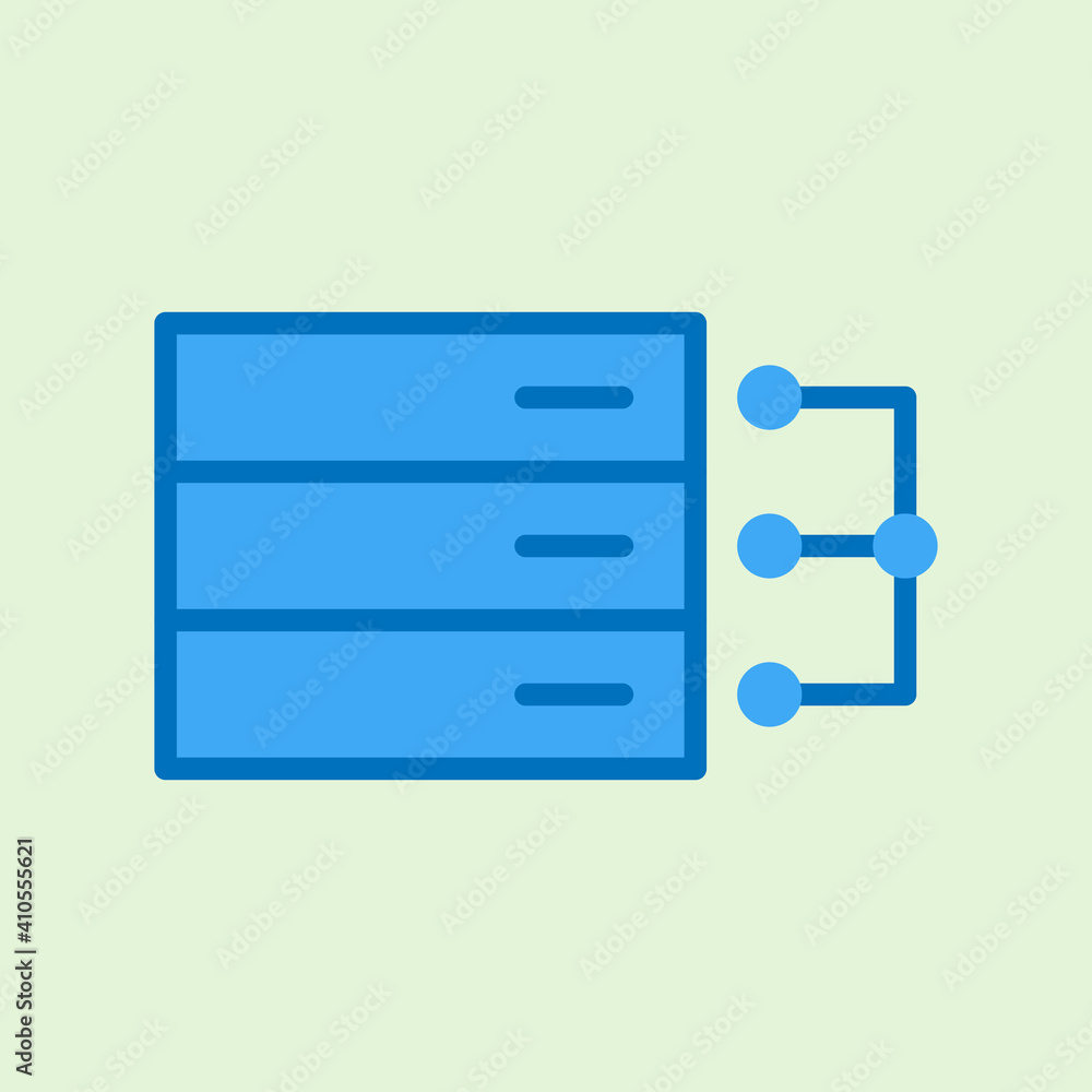 Flat design database. Vector Illustration for mobile app, website. Flat design database. Vector Illustration for mobile app, website.