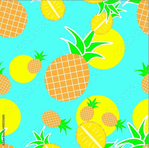 pineapples seamless pattern